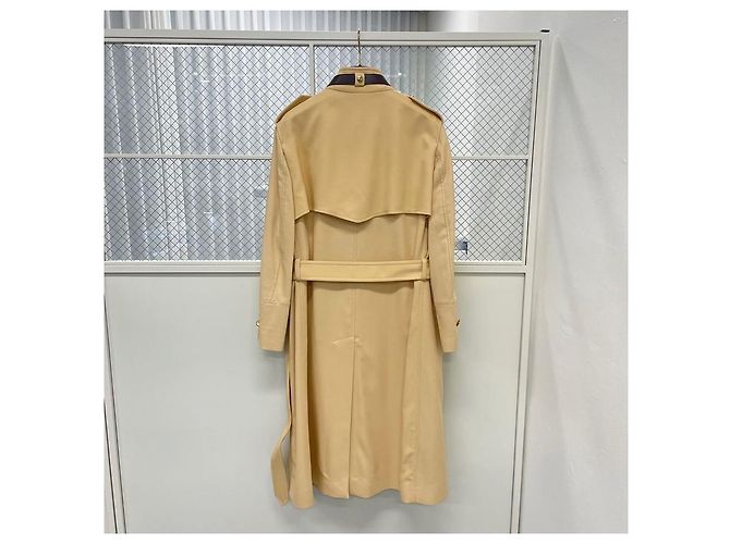 Louis Vuitton Trench coat con cuello y cinturón Castaño - vista 10