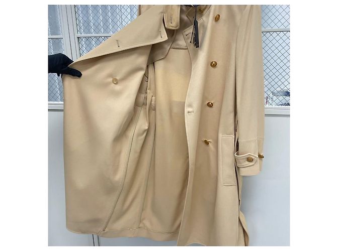 Louis Vuitton Trench coat con cuello y cinturón Castaño - vista 7