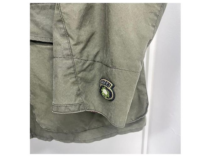 Gucci Shearling Collar Cargo Field Jacket Brown - view 3