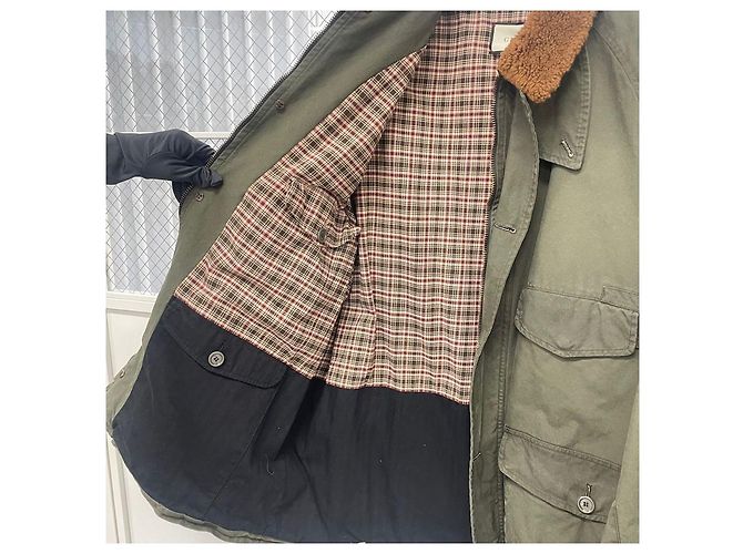 Gucci Shearling Collar Cargo Field Jacket Brown - view 6