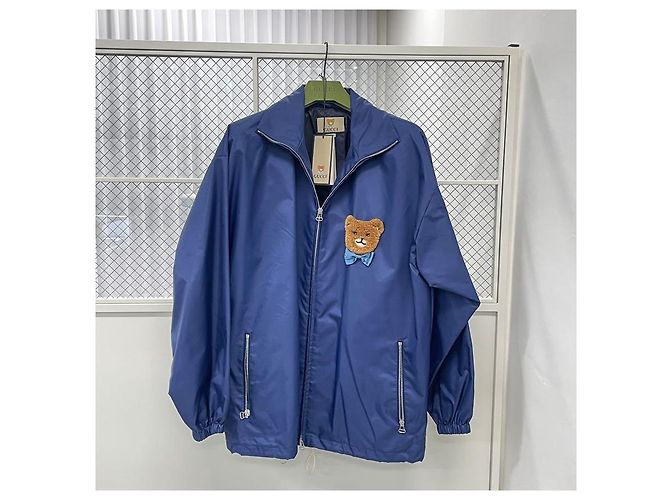 Gucci Felpa con cappuccio e zip Kai Blu - vista 2