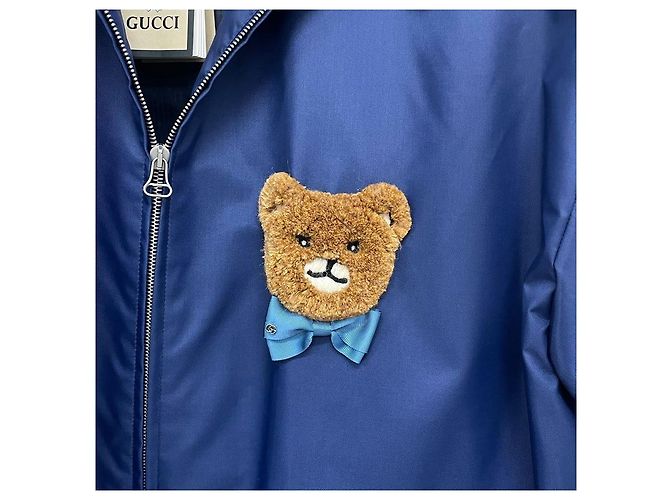Gucci Felpa con cappuccio e zip Kai Blu - vista 3