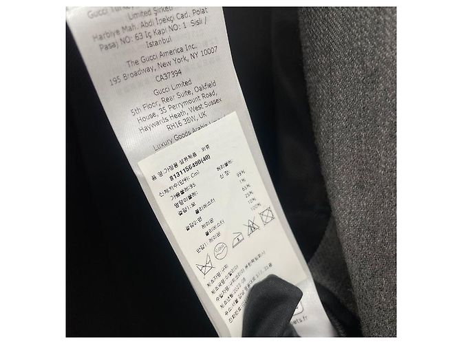 Gucci Abrigo a rayas con pin de Horsebit Castaño - vista 4