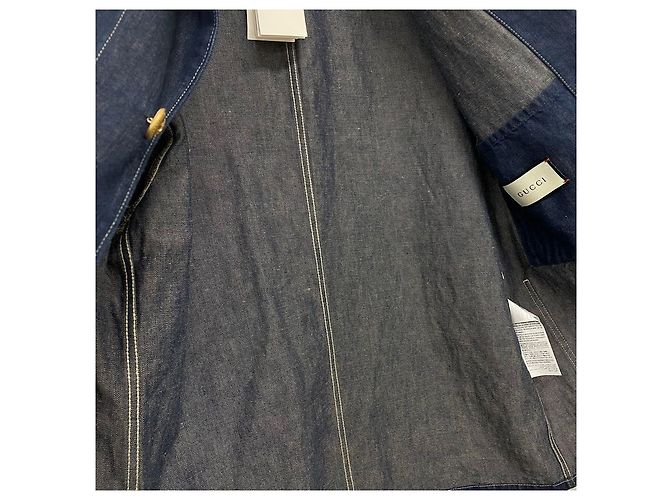 Gucci Stone Washed Denim Jacke Blau - Ansicht 6
