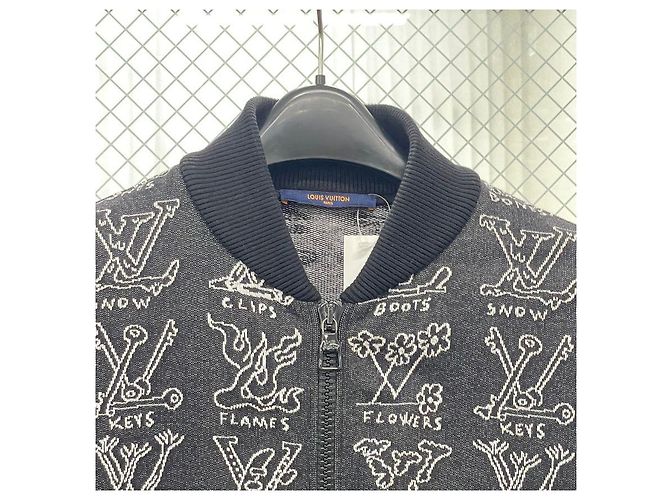 Louis Vuitton Giacca con zip a cartoni animati Nero - vista 2