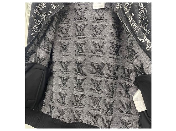 Louis Vuitton Giacca con zip a cartoni animati Nero - vista 4