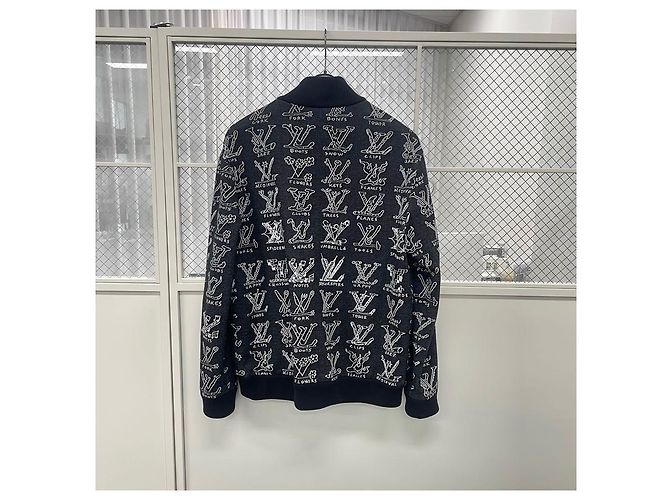 Louis Vuitton Giacca con zip a cartoni animati Nero - vista 6