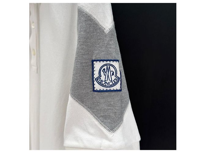 Moncler Gamma Blau Polo Kurzarm T-Shirt Weiß - Ansicht 5