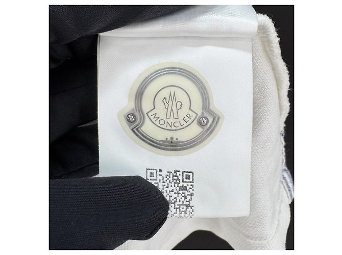 Moncler Gamma Blau Polo Kurzarm T-Shirt Weiß - Ansicht 7