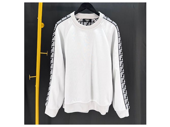 Fendi FF Logo Sweatshirt White - view 2