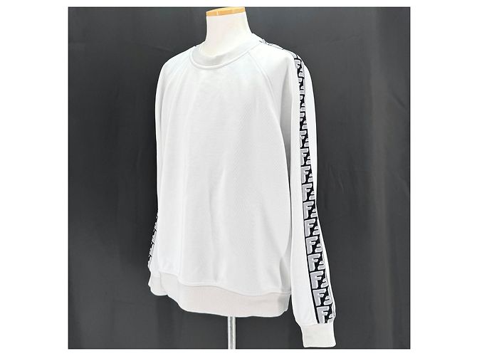 Fendi FF Logo Sweatshirt White - view 3