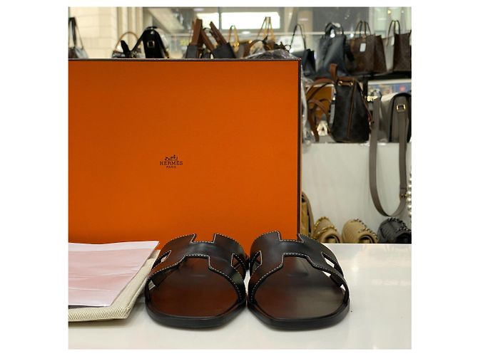 Hermès Sandali Oran da Donna Neri Nero - vista 3