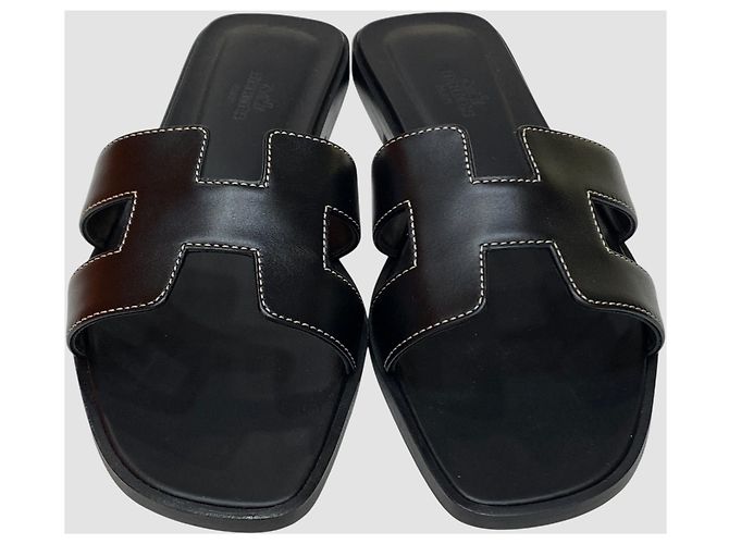 Hermès Sandali Oran da Donna Neri Nero - vista 4