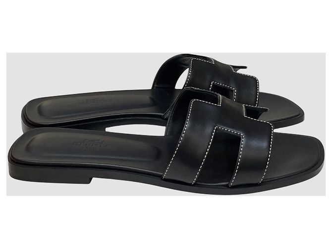 Hermès Sandali Oran da Donna Neri Nero - vista 5
