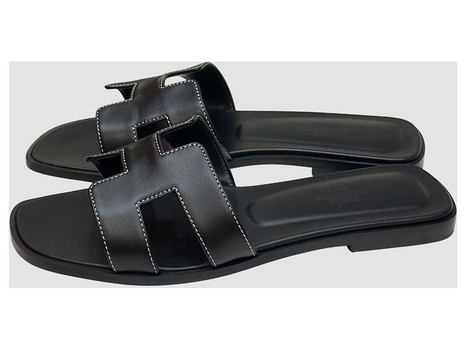Hermès Sandali Oran da Donna Neri Nero - vista 6