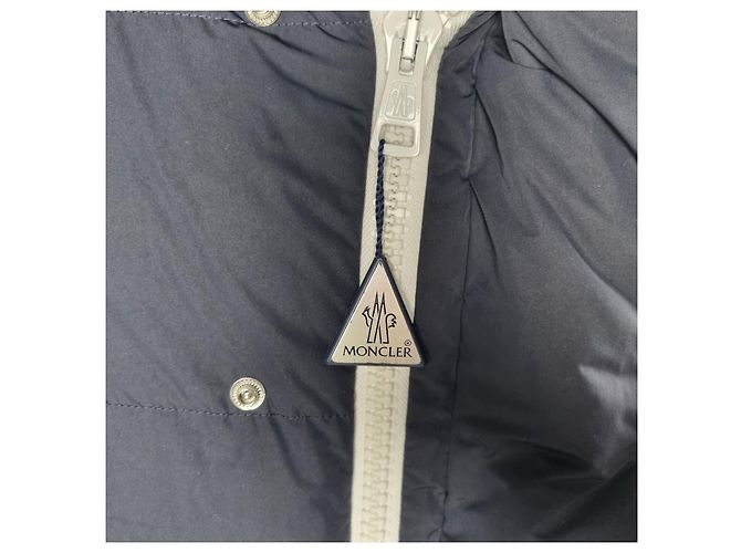Giacca Lunga in Piuma Moncler Commerce per Uomo Blu - vista 8