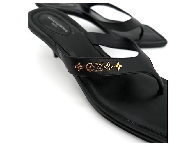Louis Vuitton Sandalo Pantofola Nero - vista 7