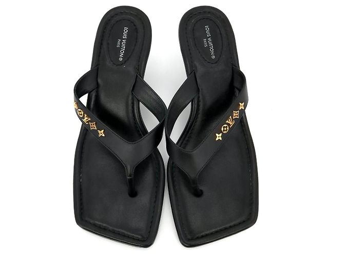 Louis Vuitton Sandalo Pantofola Nero - vista 9