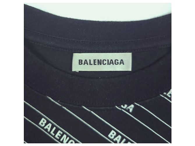 Day Balenciaga Damen Multi Logo T-Shirt Schwarz - Ansicht 4