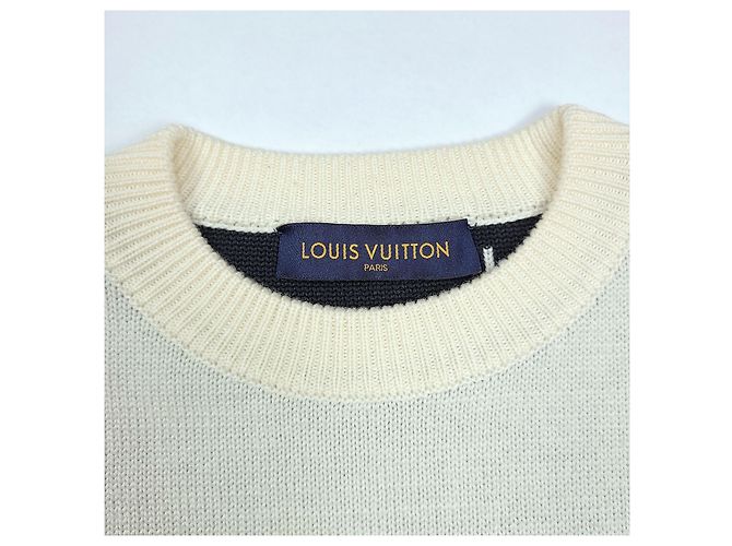 Louis Vuitton Note Intarsia Oversized Knit White - view 5
