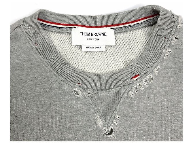 Thom Browne Vintage Sweatshirt mit Used-Look Braun - Ansicht 7