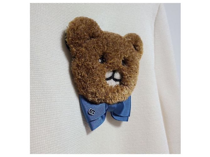 Gucci KAI Mujer Tejido Oso de Peluche Blanco - vista 4