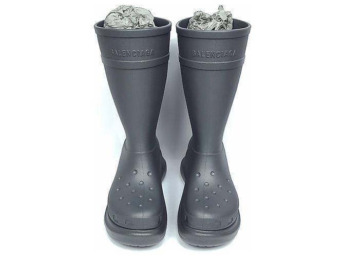 Day Balenciaga Bottes en caoutchouc Crocs Marron - vue 2