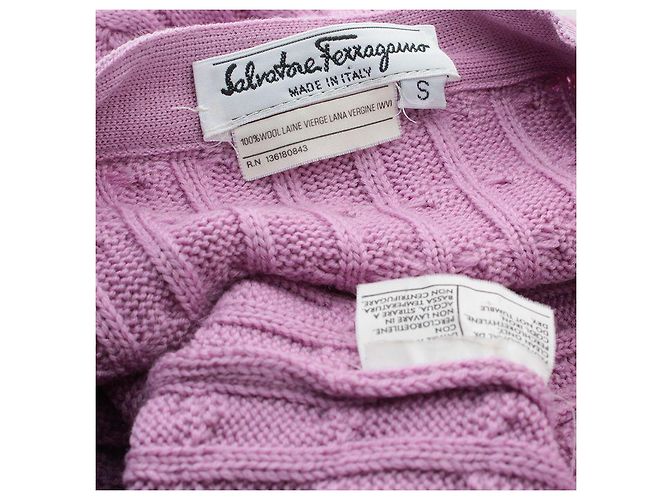 Salvatore Ferragamo Lila Wollstrickjacke - Ansicht 3