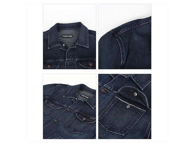 Tom Ford Giacca in denim western da uomo Blu - vista 10