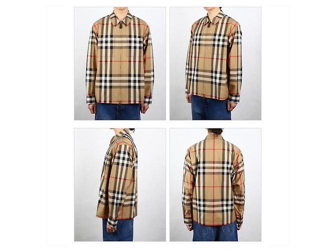 Burberry Camicia oversize in cotone a quadri esagerati Marrone - vista 2