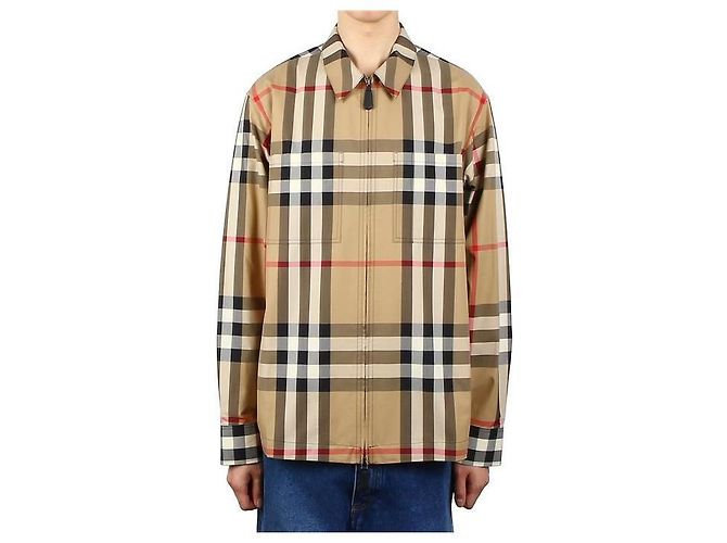 Burberry Camicia oversize in cotone a quadri esagerati Marrone - vista 6
