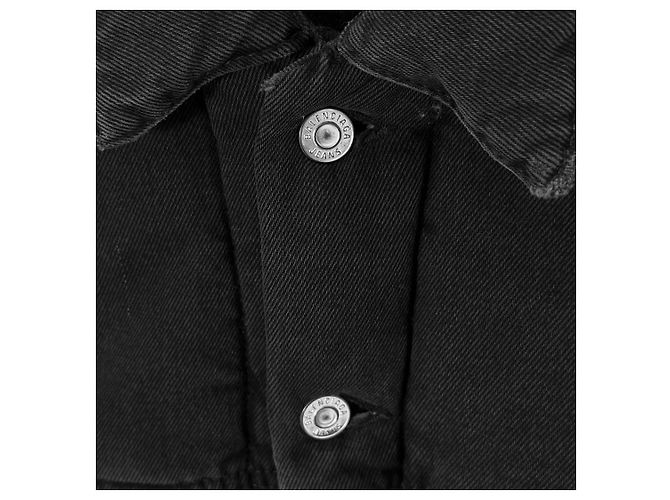 Balenciaga Giacca in denim giapponese imbottita nera da uomo - vista 5