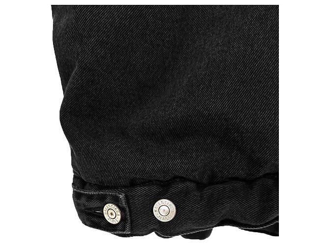 Balenciaga Giacca in denim giapponese imbottita nera da uomo - vista 7