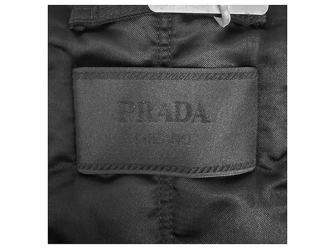 Prada Giacca Bomber Varsity in Re-Nylon con Patch Logo da Uomo Nera Nero - vista 12