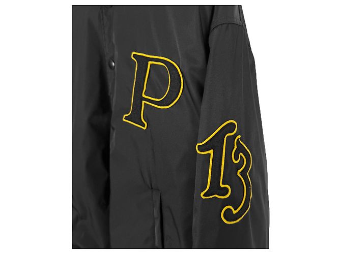 Prada Giacca Bomber Varsity in Re-Nylon con Patch Logo da Uomo Nera Nero - vista 8