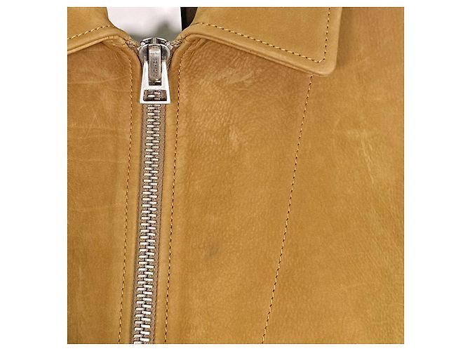 Tom Ford Buffelleder Wildleder Trucker Arbeitsjacke Camel Braun - Ansicht 5