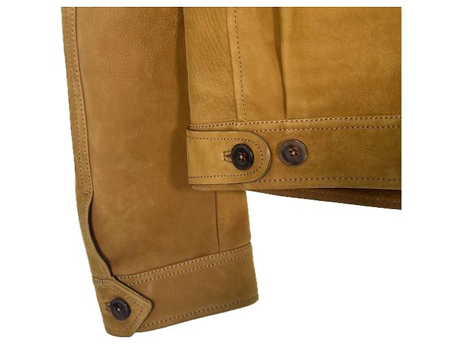 Tom Ford Buffelleder Wildleder Trucker Arbeitsjacke Camel Braun - Ansicht 8