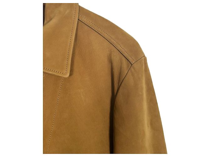 Tom Ford Buffelleder Wildleder Trucker Arbeitsjacke Camel Braun - Ansicht 9