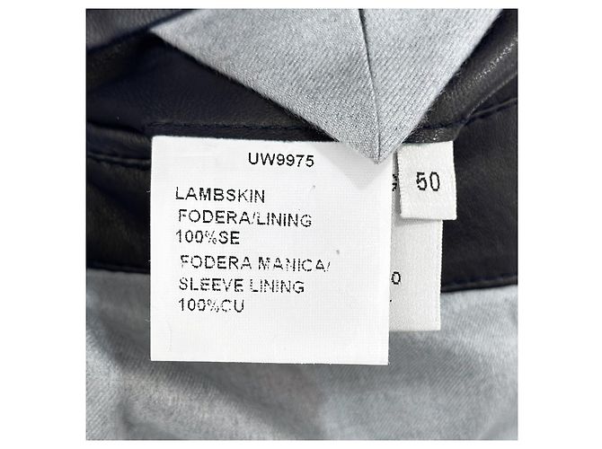 Kiton Herren Blazer aus Lammleder mit Steppung Schwarz - Ansicht 6