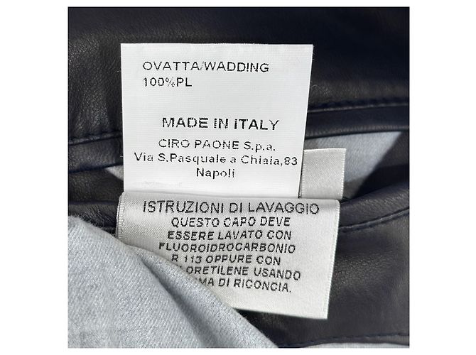 Kiton Herren Blazer aus Lammleder mit Steppung Schwarz - Ansicht 7