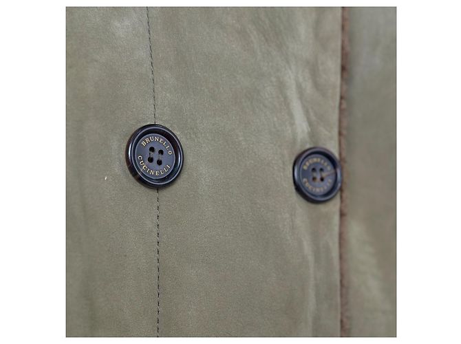 Casaco indispensável de shearling de pele de cordeiro e pele de raposa feminina Brunello Cucinelli - vista 7