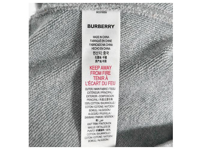 Burberry Kids Side Check Rubber Patch Training Sweat Pants Grey Brown - view 8