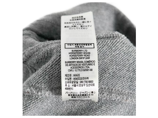 Burberry Kids Side Check Rubber Patch Training Sweat Pants Grey Brown - view 9