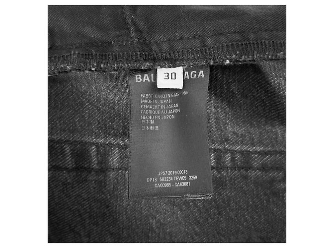 Balenciaga Graue, gewaschene, weite gerade Jeans Braun - Ansicht 11