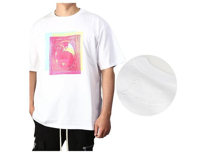 Maison Martin Margiela T-Shirt mit Stamp Logo Weiß - Ansicht 8