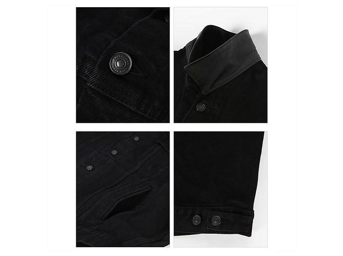 Balenciaga Oversized Jeansjacke Schwarz - Ansicht 5