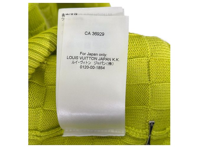 Louis Vuitton Herren Cardigan aus Damier-Wolle mit Reißverschluss Gelb - Ansicht 10