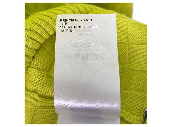 Louis Vuitton Herren Cardigan aus Damier-Wolle mit Reißverschluss Gelb - Ansicht 11
