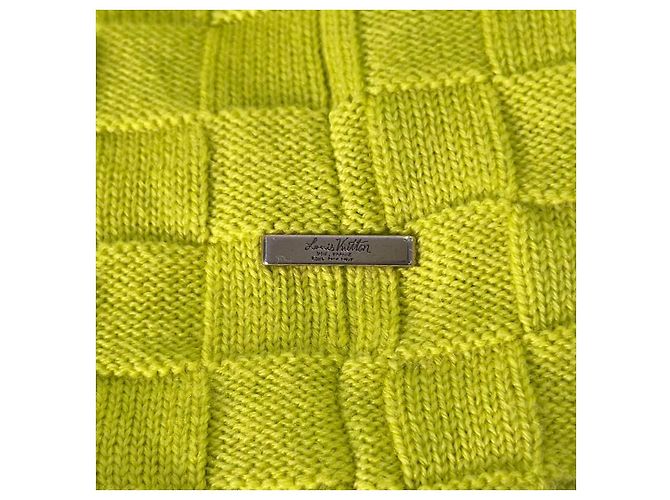 Louis Vuitton Herren Cardigan aus Damier-Wolle mit Reißverschluss Gelb - Ansicht 7