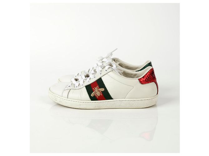 Gucci Baskets Ace Bee Taille Blanc - vue 2